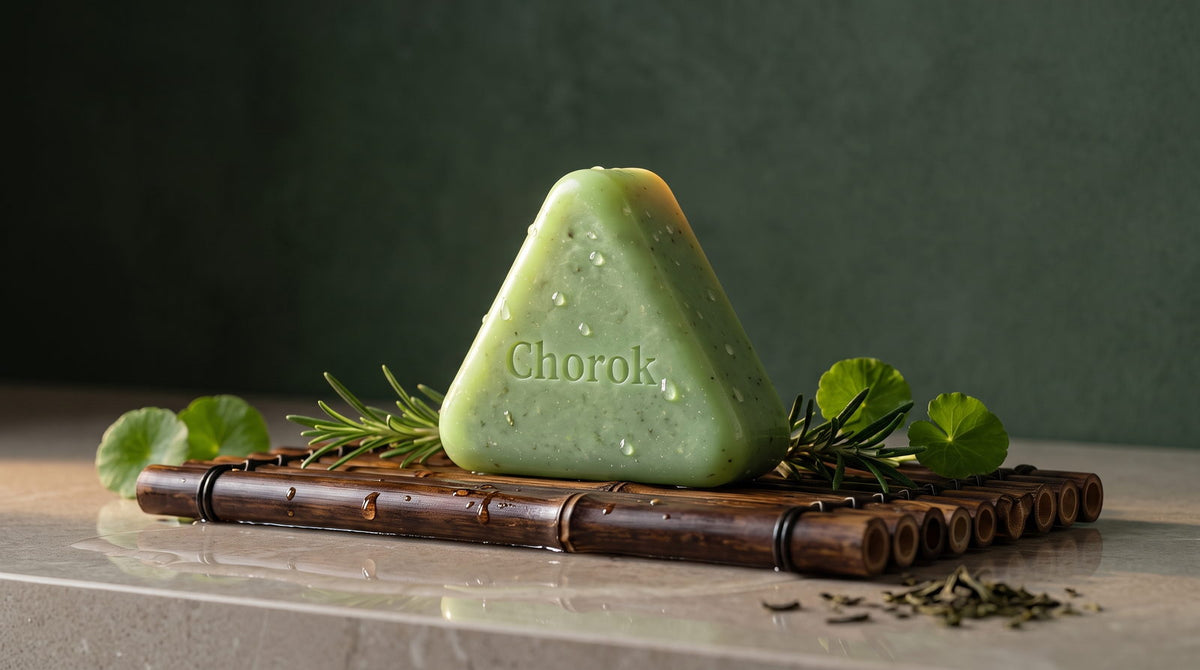 The Chorok scalp bar on a bamboo dock